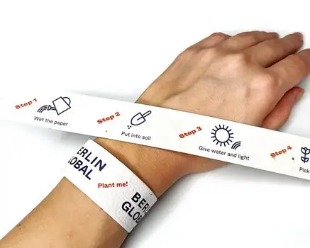 Festival wristbands with seeds