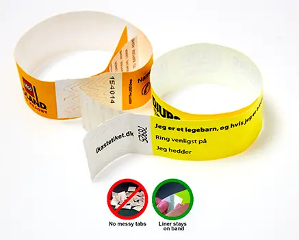 Disposable tyvek wristband