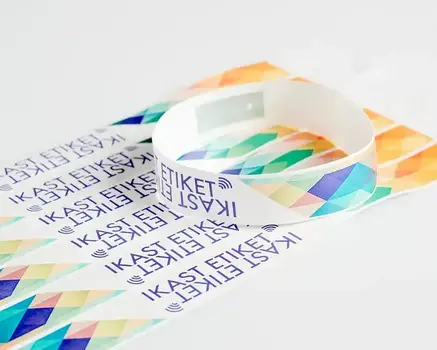 Tyvek wristband with RFID tag