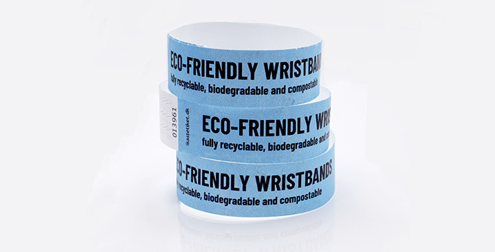 Biodegradable paper wristbands