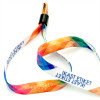 Woven wristband with interwoven RFID tag