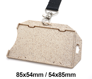 Cardholder in bioplastic horizontal/vertical 54x85mm mm